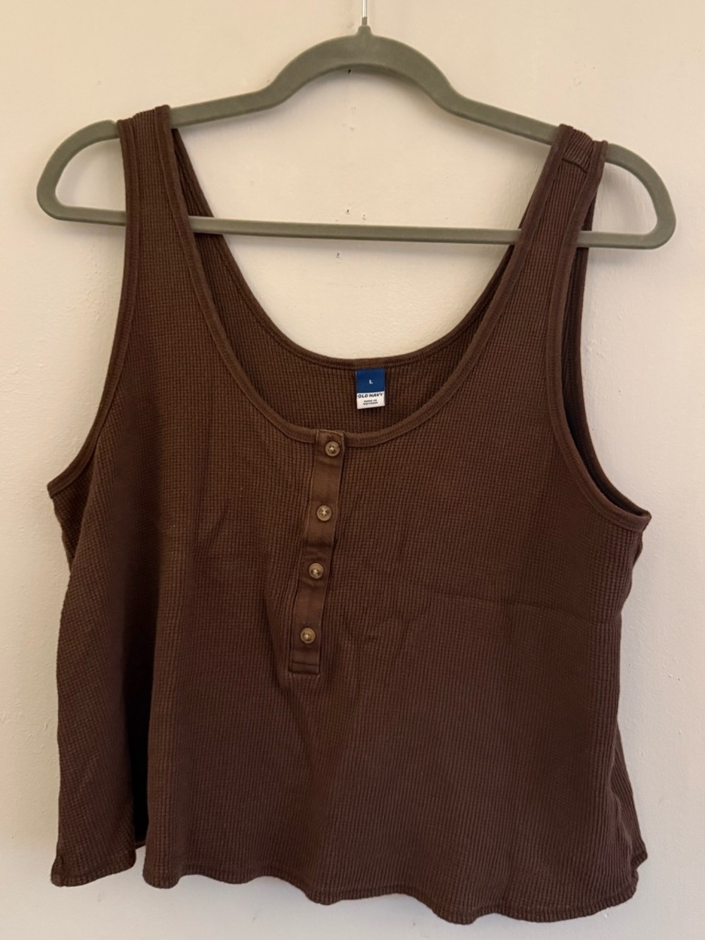 Old Navy Brown Henley Tank